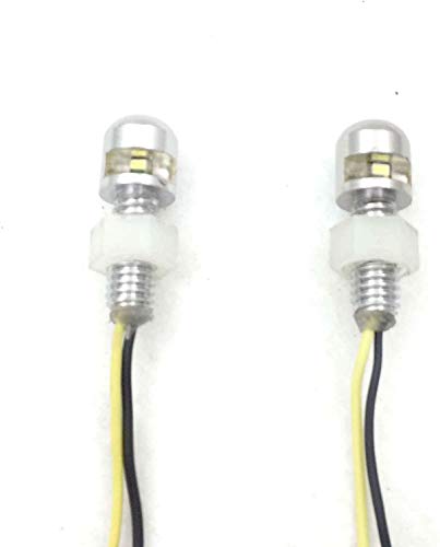 MT250- Chromed Universal LED License Tag Plate Bolt Lights Stainless Steel Compatible with All Motorcycles, Cruisers, Dirt Bikes, Scooters, mopeds, Trucks [P/N: MT250-CD]