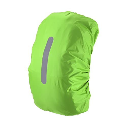 30-40L Waterproof Backpack Rain Cover, Non-Slip Backpack Cover with Vertical Reflective Strap Stay Dry for Hiking, Camping, Hunting, S, Lawn Green