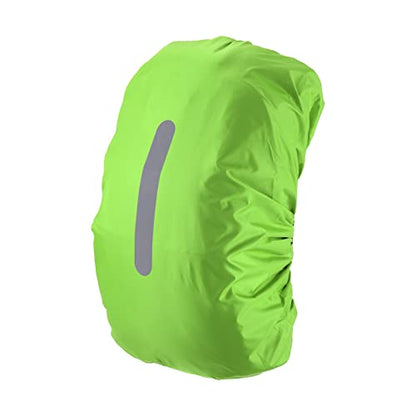 30-40L Waterproof Backpack Rain Cover, Non-Slip Backpack Cover with Vertical Reflective Strap Stay Dry for Hiking, Camping, Hunting, S, Lawn Green