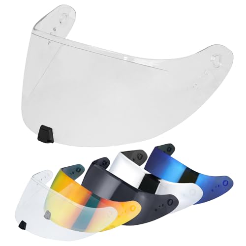 VCOROS R420 Helmet Shield -R420 Motorcycle Helmet Visor Face Shield Compatible with R420 Accessories (Clear) - color: Clear