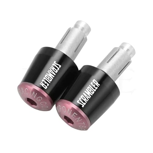 Motorcycles Handlebar Grips Cap Weight PartsAnti Vibration Plug Ends for Ducati Scrambler 2015-2016 15-16 - color: Black pink