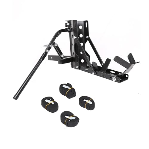ECOTRIC 800LBS Motorcycle Trailer Hitch Scooter Hauler Mount Rack 2" Motorcycle Tow Carrier Receiver Heavy Duty Steel