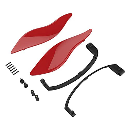 Advanblack Billiard Red Side Wings Air Deflectors, Fairing Side Wing Windshield, Fairing Side Shield, Adjustable Wind Deflectors, Compatible for Harley Touring Street Electra Glide 2014-2023 - color: Billiard Red