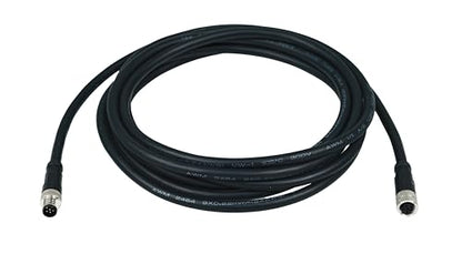 M8 6-Pin Male to Female Connector Cable, A-Coded Straight Circular Industrial Molded Cable, IP67 Waterproof Unshielded PVC Wire, 30V 3A AC/DC, AWG24 - size: 3m, style: 6pin