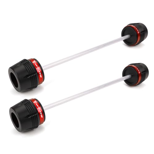 MOWOK Fit For Yamaha MT03 MT-03 MT03 2015-2024 2025 Motorcycle Accessories Frame sliders Front Rear Wheel Axle Fork Slider Crash Protector Protection (Red) - color: Red