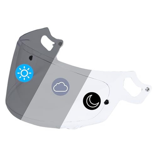 RX7X Replacement Motorcycle Helmet Shield Compatible with VAS-V MAX Corsair-X Signet-X Quantum-X DT-X - color: Clear/Smoke