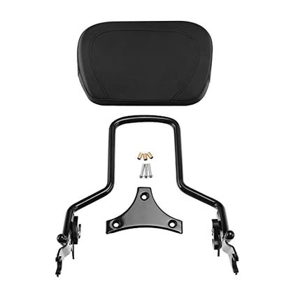 TCT-MOTORPARTS Black Detachable Backrest Sissy Bar Luggage Rack Docking Hardware Kits Fit for Harley Road King Glide treet Glide 14-25 - color: Black #5(2014-2025)