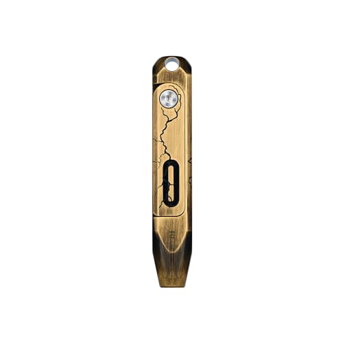 OKNIFE Otacle D1 Cracked Brass Small EDC Multi Bit Pocket Screwdriver, 8 in 1 Mini Precision Screwdriver Set, S2 Steel Magnetic Bits for Work or Daily Use - color: Cracked Brass