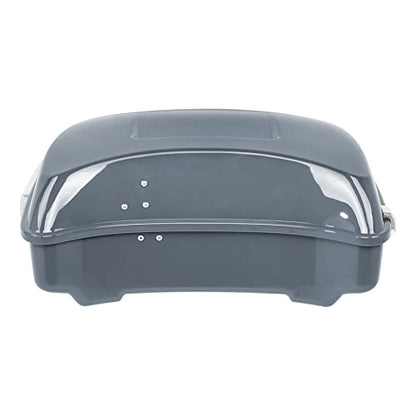 Gunship Grey Color-Matched Chopped Luggage Trunk Backrest Mounting Bracket Fit for Harley Touring Models 2014-2023 Road King Road Glide Street Glide Electra Glide - color: Gunship Grey Chopped Trunk Set #1