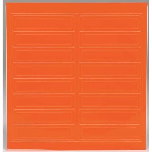AccuformNMC Adhesive Retro-Reflective Hard Hat Helmet Stickers, 1" x 4" Fluorescent Strips, LHR104RDOR Red/Orange (Pack of 16) - color: Red Orange