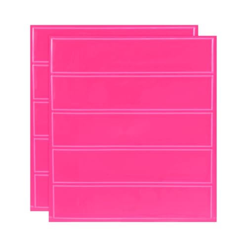 Generic Reflective Stickers, Waterproof Adhesive Night Warning Sticker 4.5" x 1" High Visibility Safety Reflector Tape Strips for Backpacks Bikes Helmets (Pink, Pack of 2)
