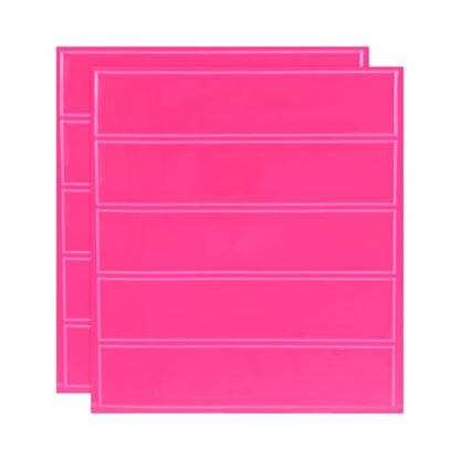 Generic Reflective Stickers, Waterproof Adhesive Night Warning Sticker 4.5" x 1" High Visibility Safety Reflector Tape Strips for Backpacks Bikes Helmets (Pink, Pack of 2)