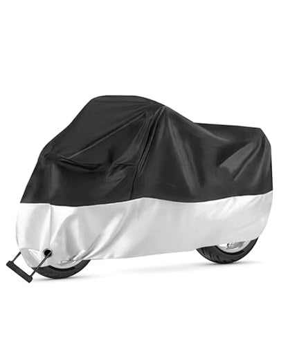 Motorcycle Cover,Car Accessories,Universal Rainproof Snowproof Motorcycle Cover Waterproof Outdoor,Powersports Vehicle Covers,Suitable for Most Heavy Duty Motorbike,Moped,Dirt Bike
