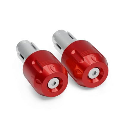 Motorcycle Bar Ends Plug For GSXR600 GSXR750 GSXR1000 R7 R6 R3 R9 R1 CBR650R CBR600RR CBR1000RR CRF1000L CBR600 F1/F2/F3/F4 MT07 MT09 RSV4 RS660 14-22mm CNC Handlebar Bar End Plugs Caps - color: Red