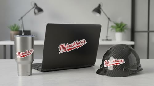 My Back Hurts Funny Builder Electrician Construction Welder Carpenter Vinyl Sticker Decal - 3pcs, 4inches - for Car, Laptop, Motorcycle or Any Smooth Surface - size: 4in