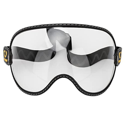 Retro Motorcycle Helmet Shield Bubble Visor, PC Goggles Lens Replacement Universal for 3/4 Open Face Full Helmet Bell Moto-3 (Clear) - color: Clear
