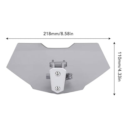 Motorcycle Windshield, Adjustable Windshield Extender, Acrylic Heightened Clip On Wind Deflector Windscreen Extension for Motorbike (Smoky Gray) - size: Smoky Gray