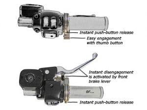 7CP04 BrakeAway Motorcycle Cruise Control For Metric Cruisers