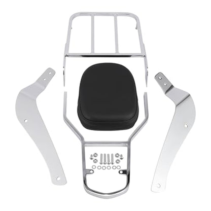 SLMOTO Backrest Sissy Bar Back Rest Luggage Rack Fit for Suzuki Intruder/Volusia VL800 2001-2011 Boulevard C50 2005-2011 Black - color: Fit for Suzuki Intruder