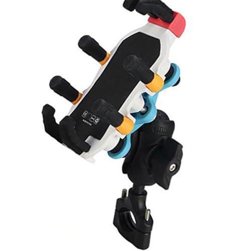 Motorcycle Phone Mount Vibrations Dampener Anti Shake Holder ABS Metal Silicone Mobile Phones Clamp Fits Smartphones - style: A