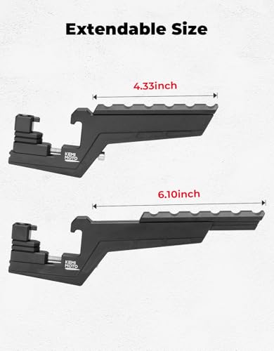 KEMIMOTO Extendable Universal Motorcycle Passenger Footpegs Compatible with Surron Soleil01 Duke 390 R1250GS Tenere 700 KLX 300 Talaria Foot Pegs Adventure Enduro Dirt Bike Footrest Passenger Pedals