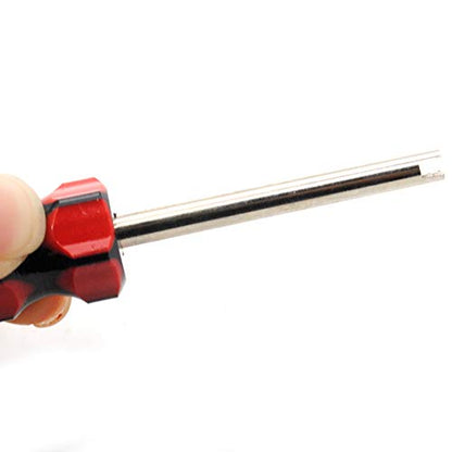 iayokocc Tire Valve Stem Removal Tool, Valve Stem Core Remover Tire Inflating Valve Install Tool Repair Tool, Universal Motorcycle Car Truck Bike Valve Stem Screwdriver(Red)