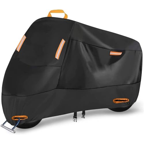 Motorcycle Cover for Husqvarna Svartpilen 401 Vitpilen 401, 420D Heavy Duty Watertight Motorcycle Cover All Weather Outdoor Protection with Lock Holes Night Reflective