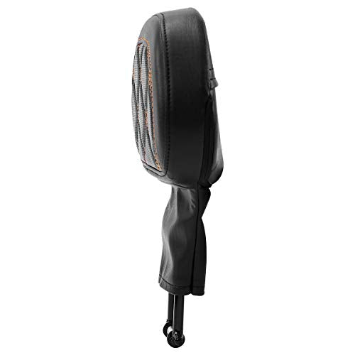 C.C. RIDER Rider Backrest Pad, Rider Sissy Bar fit for Harley 2009-later Touring Road King Street Glide Road Glide CVO Custom Bikes - color: Rider Backrest Black Orange