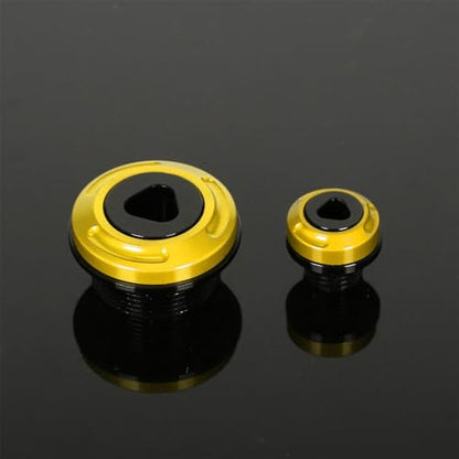 Monkey Engine Crankcase Cover Plugs Compatible with Monkey 125 GROM CT125 DAX 125 CNC Motorcycle Accessories Crankcase Hole Plug (Gold) - color: Gold3