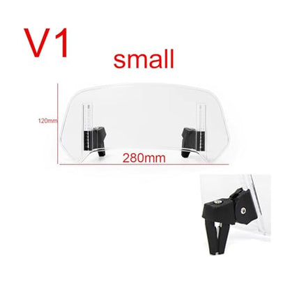 Motorcycle Adjustable Windshields Extension Windscreen Spoiler Wind Deflector Protection Compatible with 1190 RC8 R 1290 Super R/GT(V1 Small Clear)