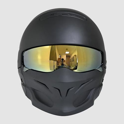 Compatible with EXO Covert Visor Replacement Motorcycle Helmet Visor Sun Protection Anti-Scratch, Universal(Gold) - color: Gold
