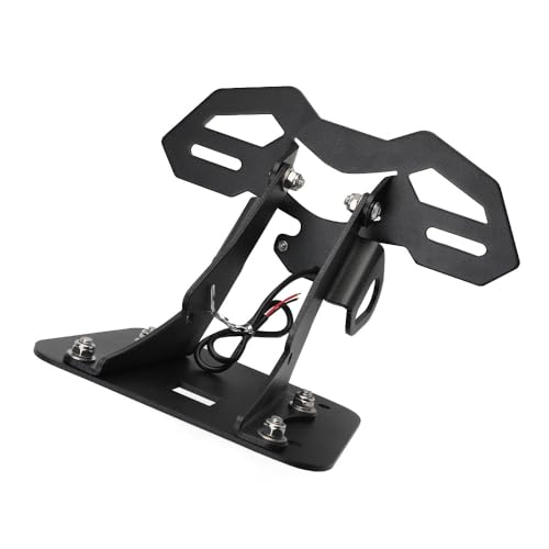 Motorcycle License Plate Holder Bracket, for Yamaha YZF-R25 2014-2025 / YZF-R3 MT-25 MT-03 2015-2025, Fender Eliminator with LED License Plate Lights and Turn Signal Mounting Holes (Black)