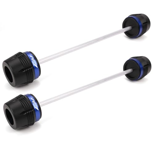 1Pair Compatible with YZF R7 2025 2024 2023 YZFR7 2022 2021 YZF-R7 Motorcycle Front Rear Fork Wheel Frame Slider Crash Protector Axle Slider Crash Pads (Blue) - color: Blue