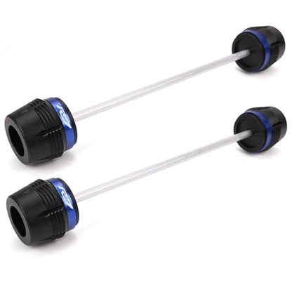 Compatible with 2025 R7 YZF R7 2024 2023 YZFR7 2022 2021 YZF-R7 Motorcycle Front Rear Fork Wheel Frame Slider Crash Protector Axle Slider Crash Pads - color: Blue