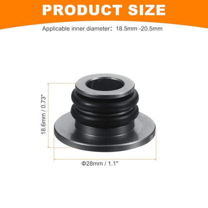 HARFINGTON Bar End Plugs Aluminum Handlebar End Caps Bike Plugs 0.57oz with Matching Rings for MTB Road BMX Fixed Gear Bike, Gray - color: Gray