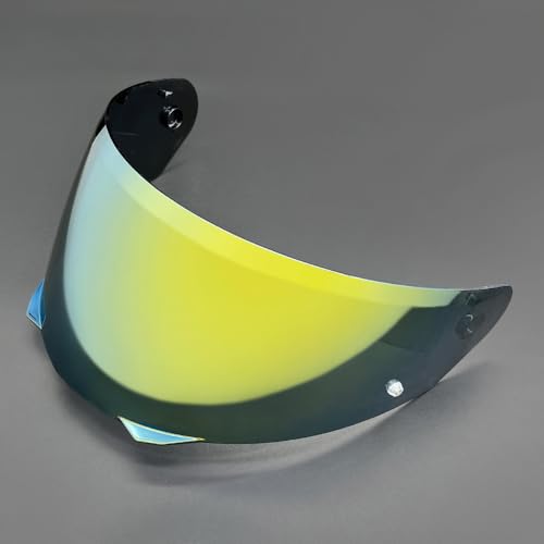 HJ-33 Helmet Visor For i90.Replacement Motorcycle Helmet Shield Compatible with HJC i90 (Gold) - color: Gold