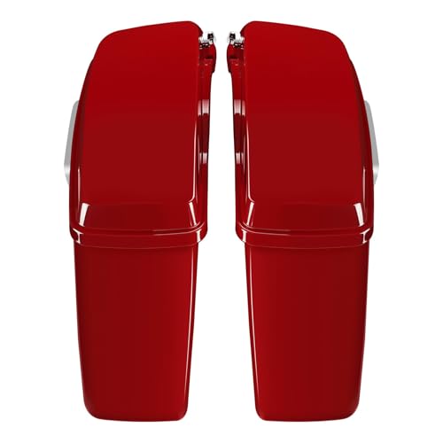 HR3 21RGS Billiard Red/Vivid Black Hard Saddlebags Compatible with 2021 Road Glide Special FLTRXS (Replace for OEM) Fit for 2014-2023 Harley Touring Models - color: Billiard Red / Vivid Black 2021RGS