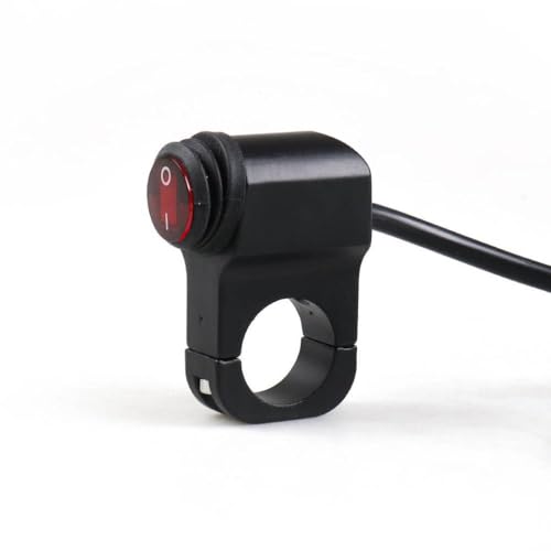 12V Waterproof Motorcycle Handlebar Light Switch Compatible with ATV Headlight Fog Spot On Off Control