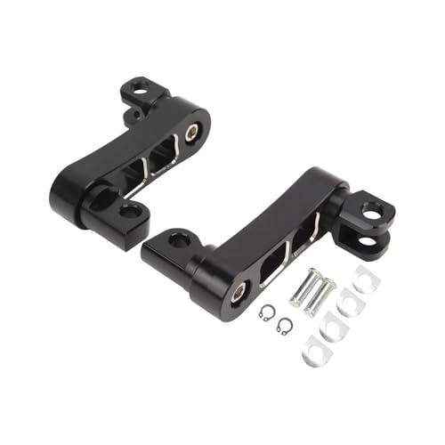 Floorboards Motorcycle Foot Peg Adjustable Rugged Extension Bracket For Touring For - color: Black and White