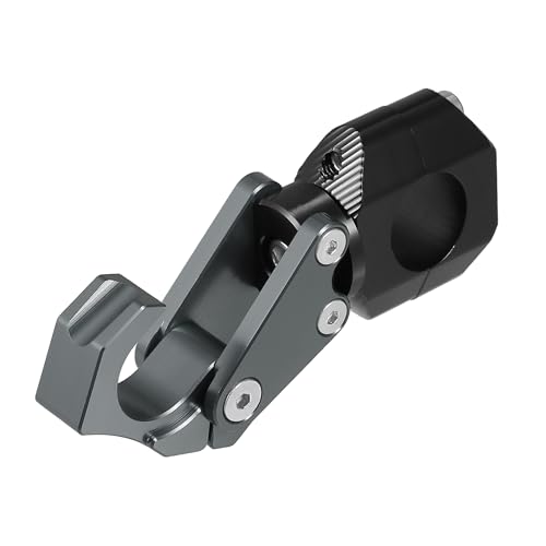uxcell Motorcycle Handlebar Hook Aluminum Alloy Helmet Gloves Hanger Luggage Hanger for Honda ADV150 2023 W/Hexagonal Screws and Wrench Titanium Tone