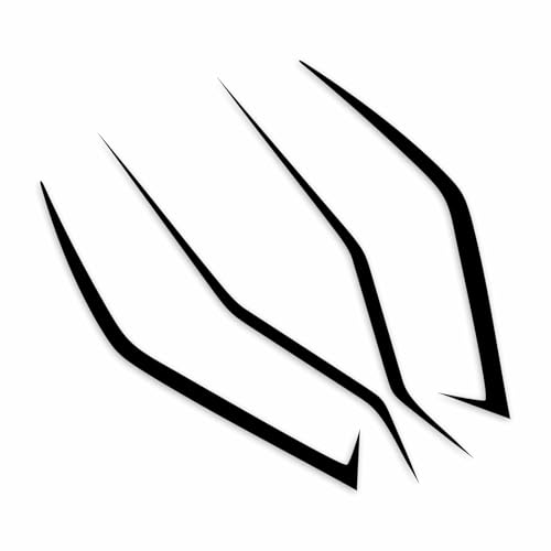 Awonderful Motorcycle Fairing Sticker Decal, Reflective Vinyl Decal with Strong Stickiness for Kawasaki Ninja400 H2 H2SX,4 Pcs Per Set (Black) - color: Black