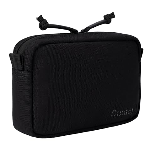 Tactical Belt Pouch EDC Waist Bag MOLLE Admin Pocket Modular Medical Kit Organizer Phone Holster Vest Pack Nylon Utility Zipper Wallet Small Gear Tool Carrier for Men Women Camping Hiking - color: Black