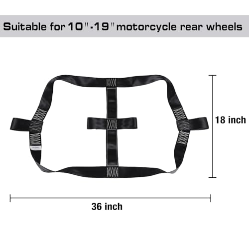 Tow Dolly Basket Straps with Flat Hook & Universal Motorcycle Tie Down Straps for Rear Wheel Tires