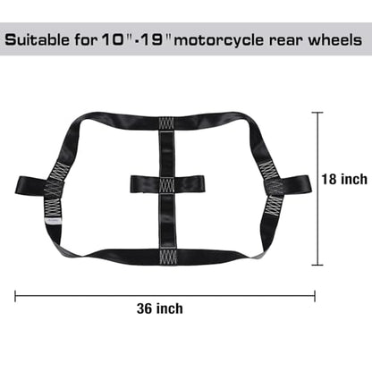 Tow Dolly Basket Straps with Flat Hook & Universal Motorcycle Tie Down Straps for Rear Wheel Tires