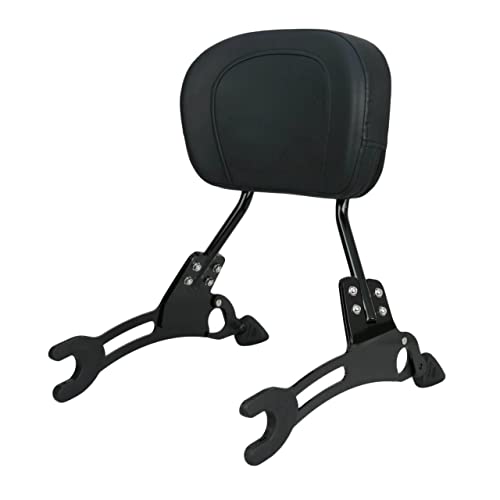 YHMOTO New Short Passenger Sissybar Detachable Backrest Rear Pad for Indian Challenger Chieftain Indian Pursuit Springfield Roadmaster Vintage 2014-2025 (Black)