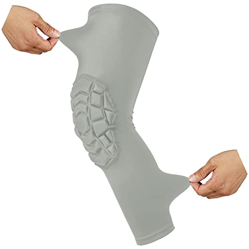 SZKANI Knee Pads Compression Leg Sleeve Knee Sleeve for All Sports Wrestling Protector Gear, 1 Pair of Knee Paded - color: Grey_2 Pack, size: Small