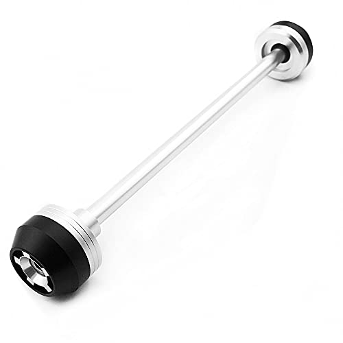 Motorcycle Aluminum Front Rear Axle Fork Wheel Protector Crash Sliders For GSX-R 600/750 2004-2005 (Silver,Front) - color: Silver, size: Front