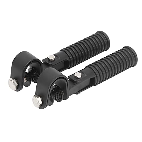 Motorcycle Foot Peg, Pair of Universal Motorcycle Highway Bar Footpegs Clamp Mount Footrest Pedals for 25mm 1in Engine Crash Bar Guard (Black)