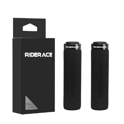 Bike Handlebar Grips,Single Lock On Anti-Slip Foam Mountain Bike Grips,Shock-Absorbing Comfortable,for MTB/BMX/Folding Bicycle - color: BLACK