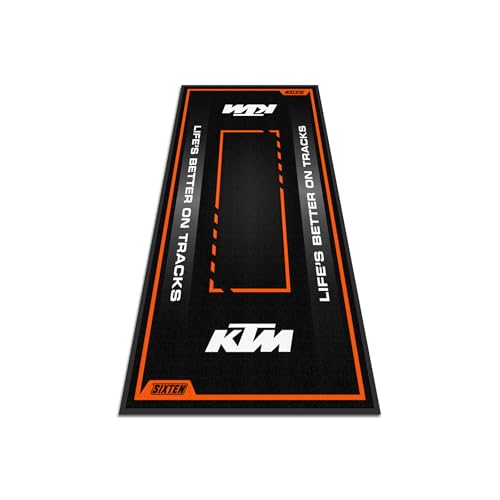 SIXTEN Motorcycle mat for KTM 37' x 94',5" - Environmental Garage & Paddock - Washable, Oil-Absorbing & Eco-Friendly - XL Protective Mat for Dirt Bike, Enduro & Motocross (Stripe) - color: Stripe